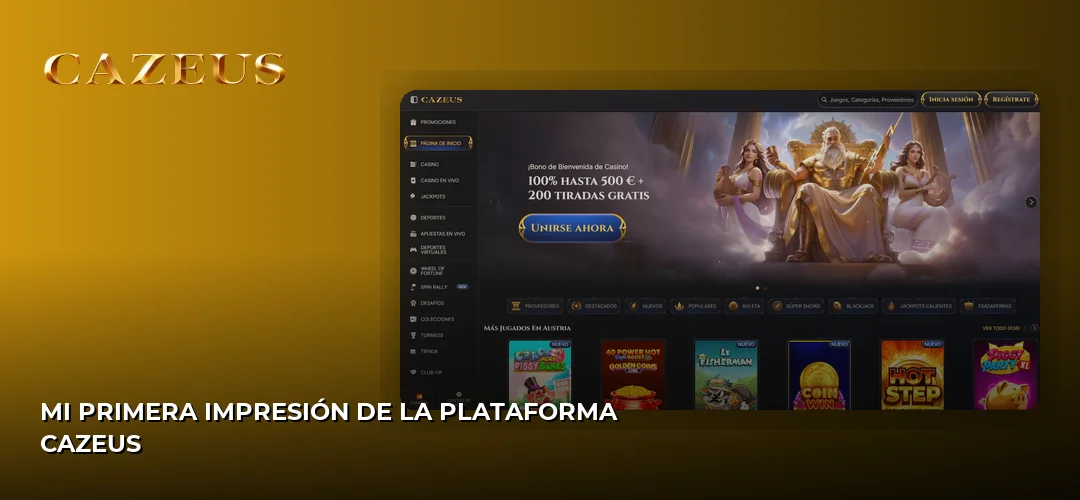 Mi primera impresión de la plataforma Cazeus