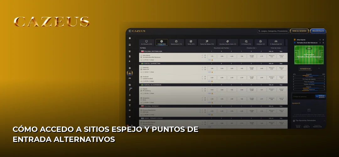 Cómo accedo a sitios espejo y puntos de entrada alternativos